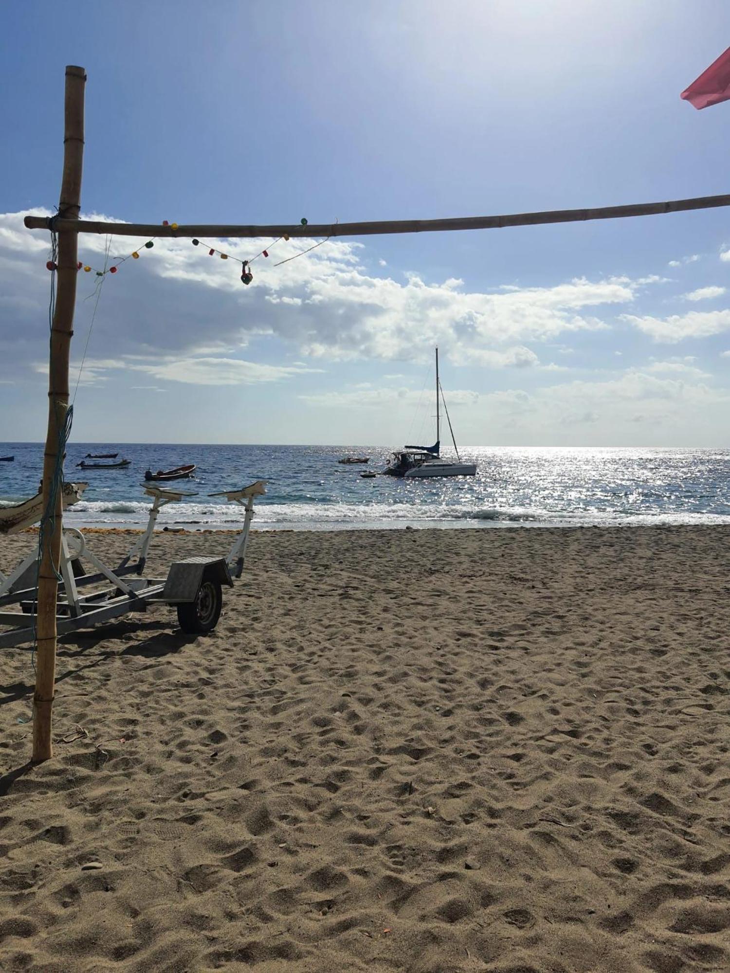 Appartement d'une chambre a Le Carbet a 1 m de la plage avec vue sur la mer jardin clos et wifi Extérieur photo